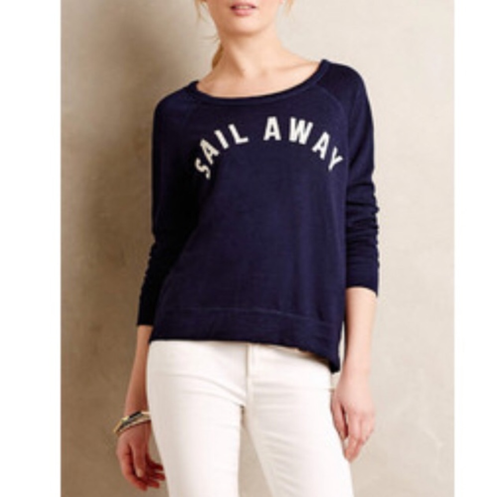 Sundry by Anthropologie navy blue pullover